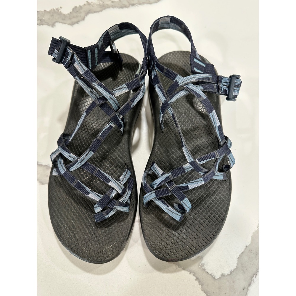 Chaco Women's Black and Blue Strappy Outdoor Sandals